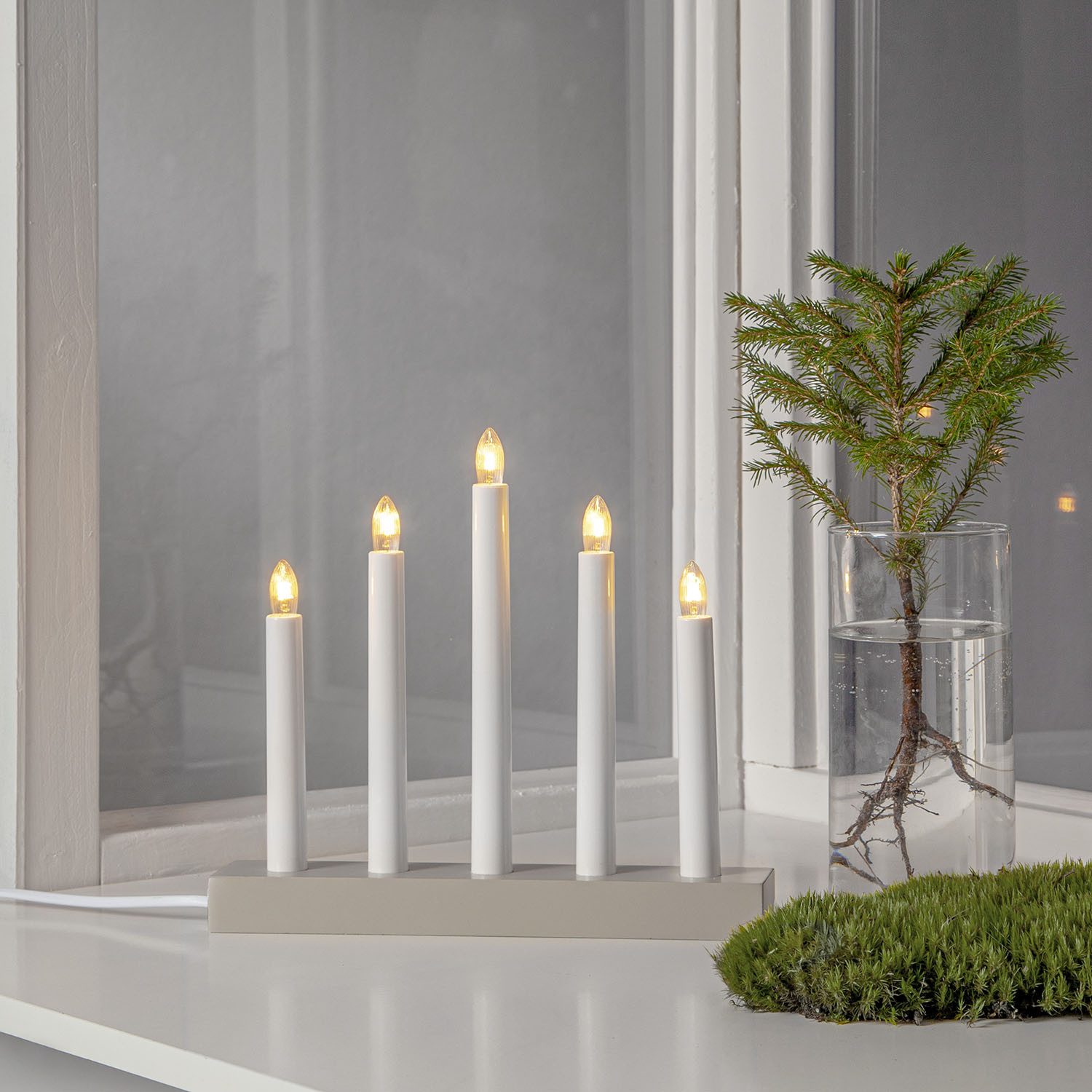 STAR TRADING Montagezubehör Star Trading Fensterleuchter 'Inez', Beige, 5-f günstig online kaufen