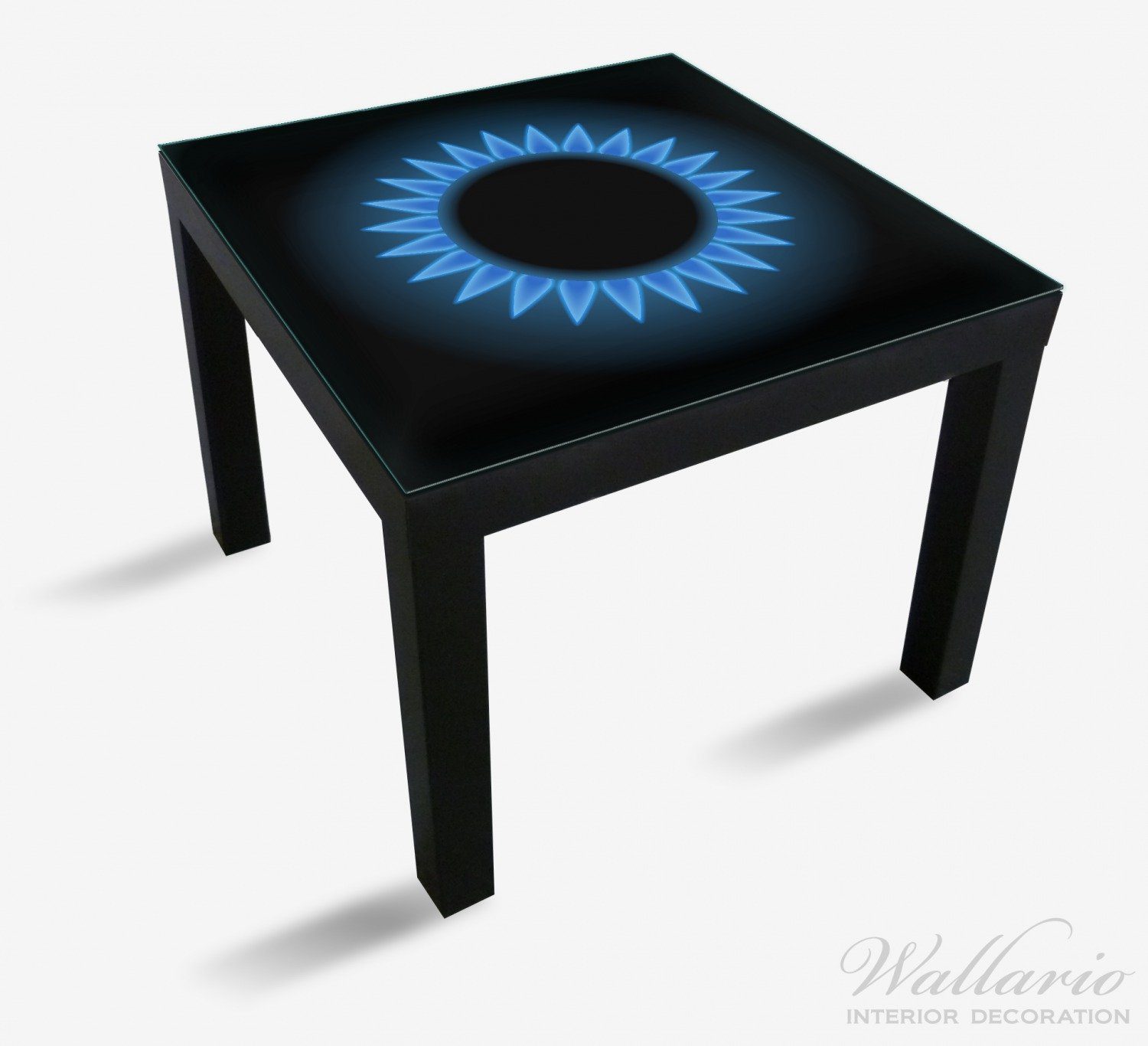 St), geeignet Wallario Flamme Nacht Lack Gasherd Tisch bei Tischplatte für Ikea (1