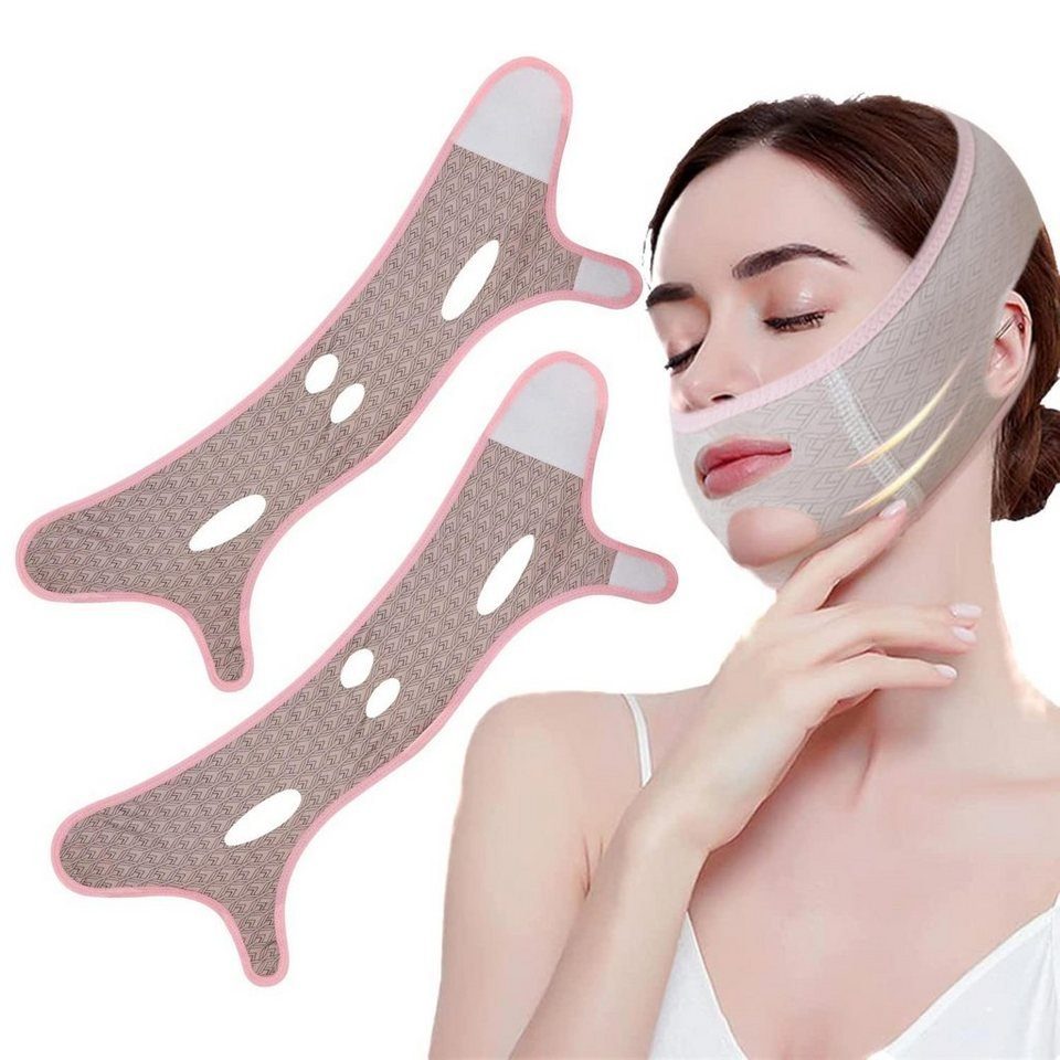 Daisred Gesichtsmaske 2 Stück Facial Slimming Face Bandagen abnehmen Maske, 2-tlg.