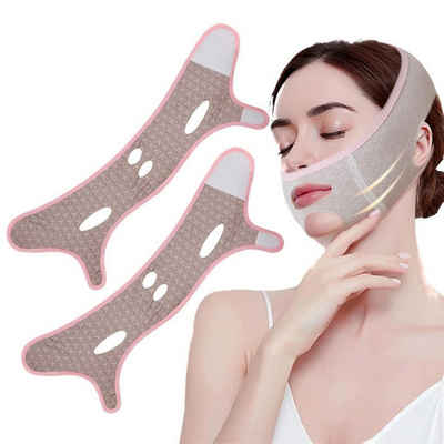 Daisred Gesichtsmaske 2 Stück Facial Slimming Face Bandagen Form Maske, 2-tlg.