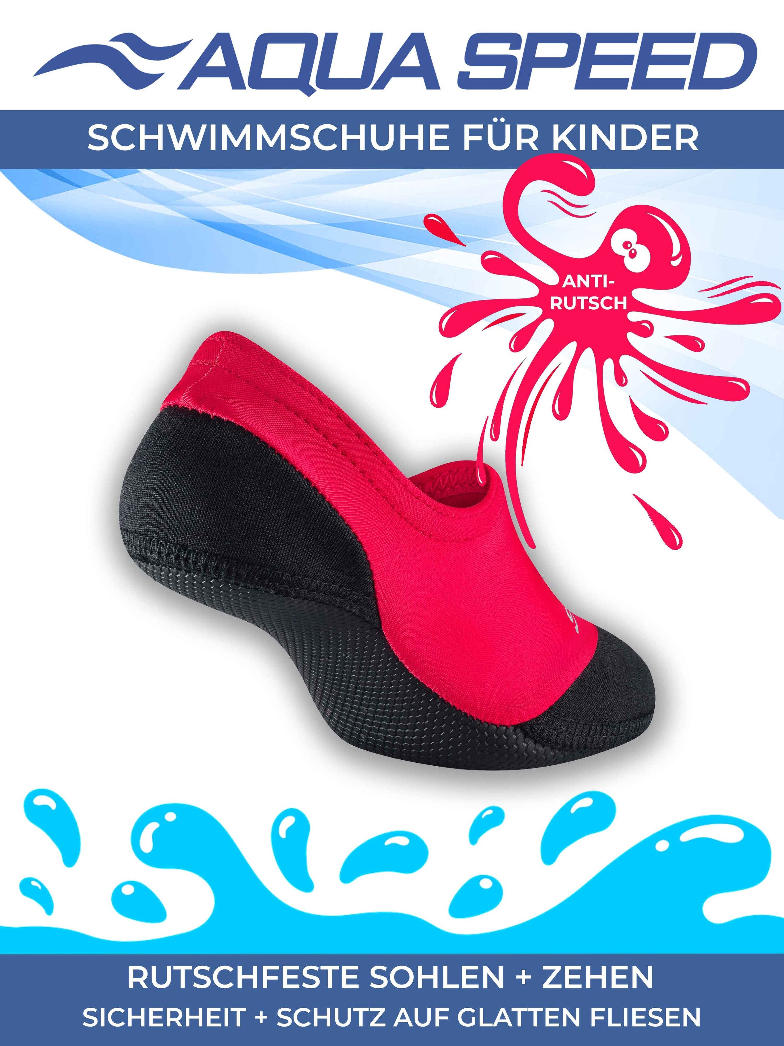 Aqua Speed Schwimm-Wassersocken Damen 22/23 – Perfekter Grip für SUP & Tauchen Wasserschuh (Neopren-Badesocken mit Grip – flexibel & angenehm, Neopren Wassersocken Schwimmaccessoires) Strandsocken in Blau – Rutschfest & schnelltrocknend