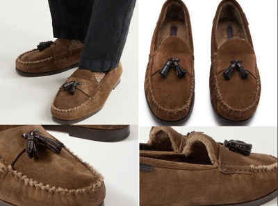 Tom Ford TOM FORD Berwick Shearling Tasselled Suede Loafers Schuhe Shoes Mokass Sneaker