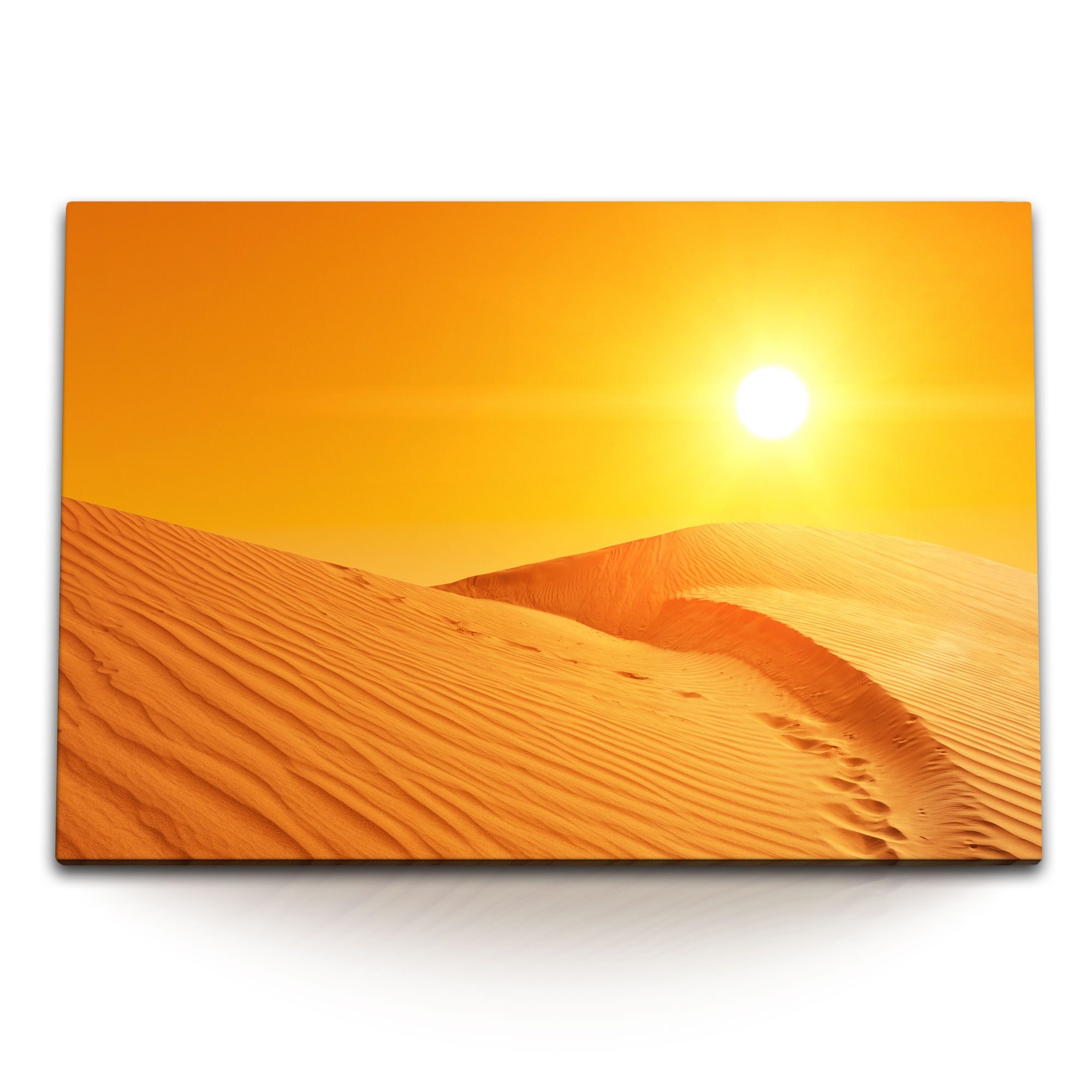 Sinus Art Leinwandbild 120x80cm Wandbild auf Leinwand Wüste Sonne Sonnensch günstig online kaufen