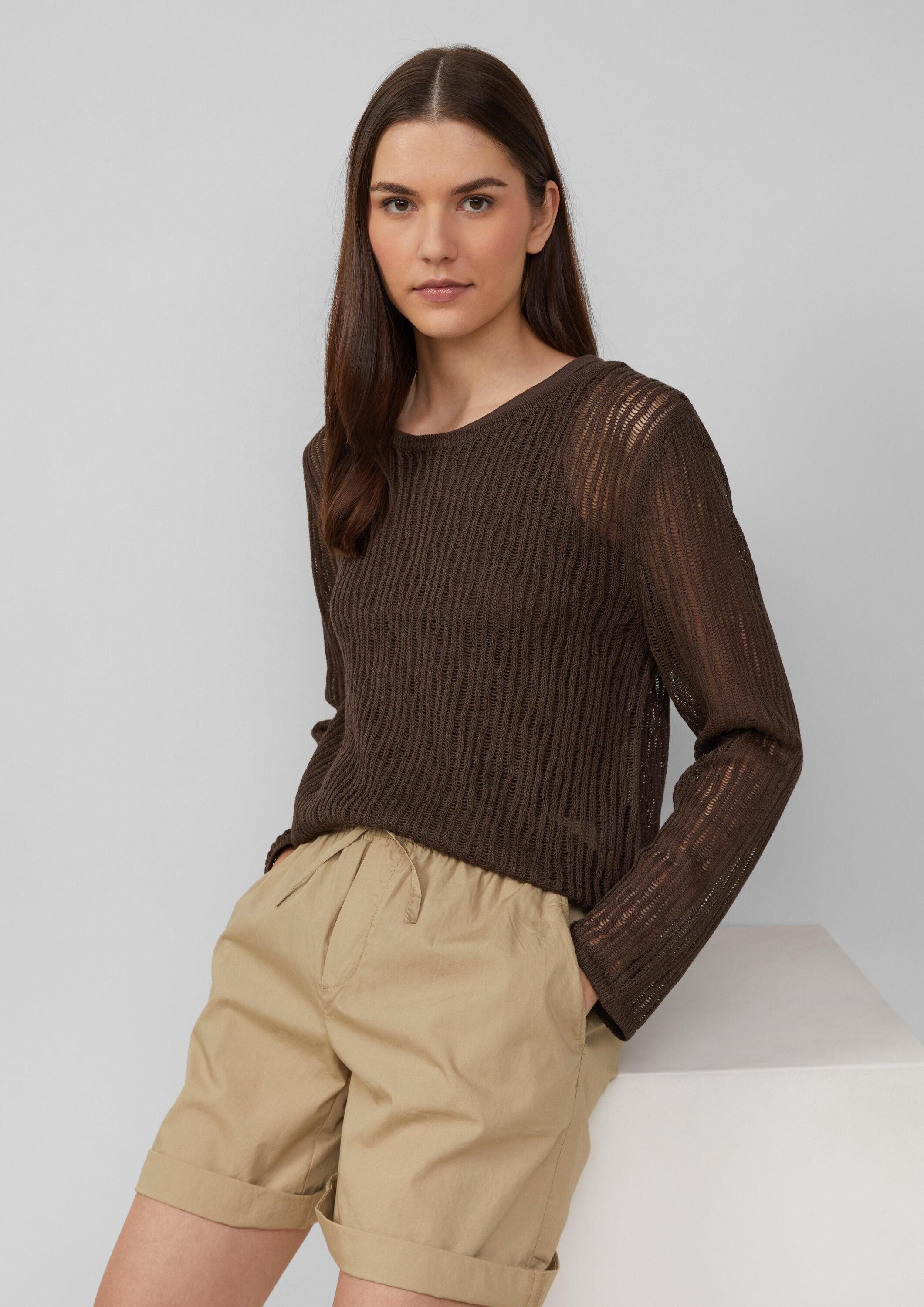 s.Oliver Longpullover Strickpullover Luftiger Strickpullover aus Leinenmix günstig online kaufen