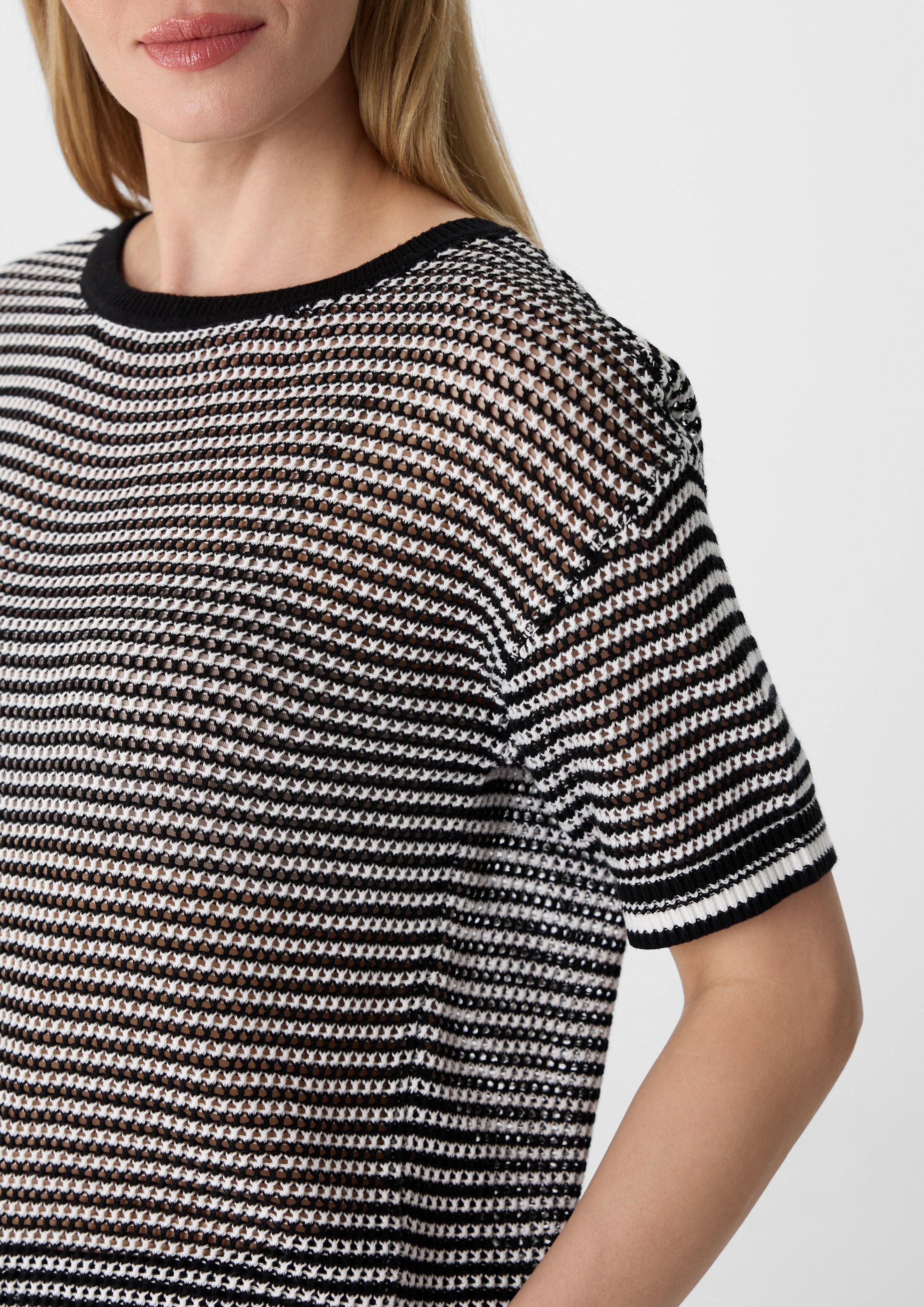 comma casual identity Kurzarmshirt Kurzarm-Pullover aus günstig online kaufen