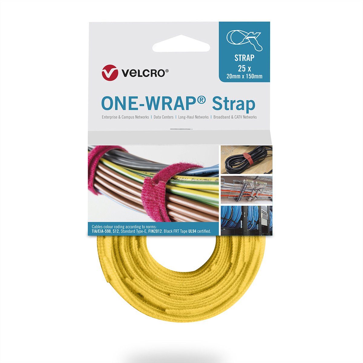 VELCRO Електричний провідbinder One Wrap® Strap 20mm x 330mm, 25 Stück
