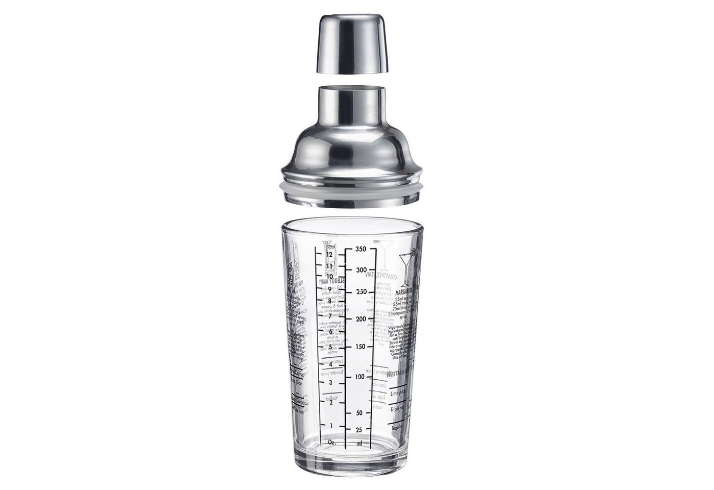 WESTMARK Cocktail Shaker Sam, Glas, 400 ml