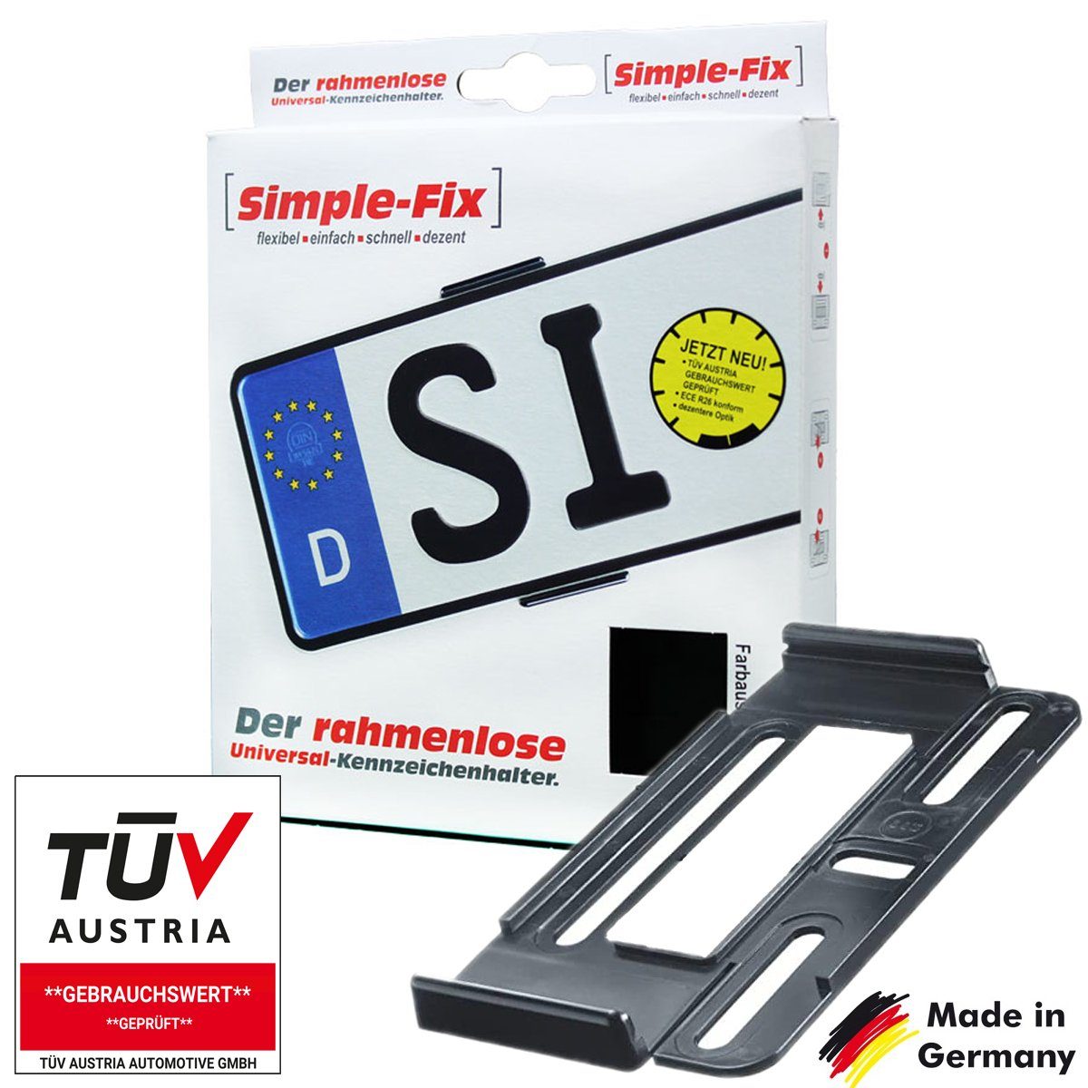 Utsch Ag Kennzeichenhalter Kennzeichenhalter rahmenlos - SimpleFix - Made in