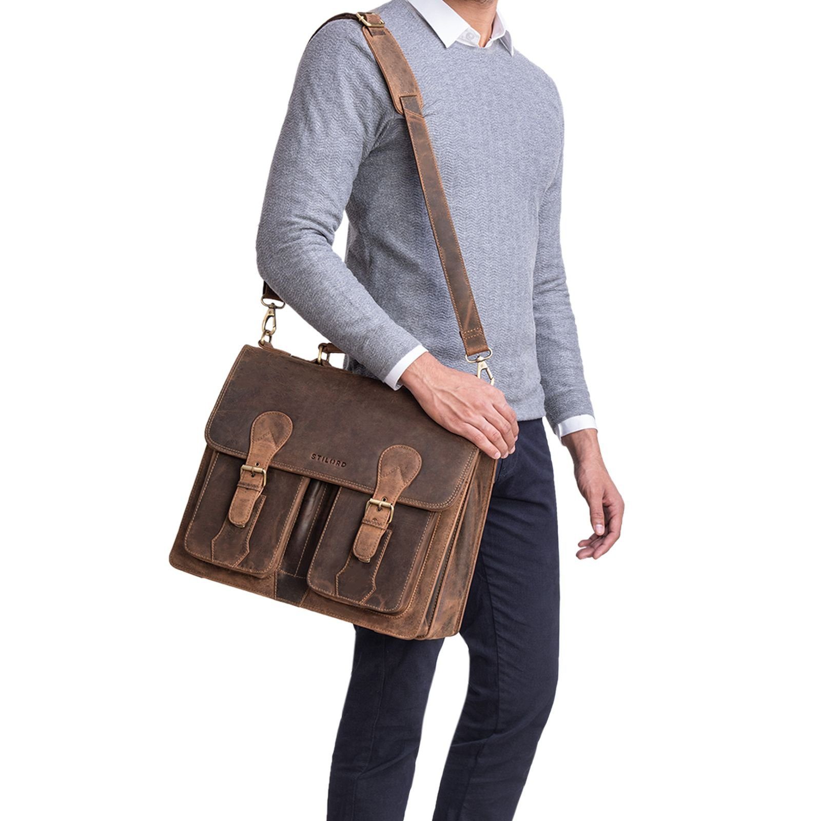 STILORD Aktentasche "Kronos" Aktentasche Herren Lehrertasche günstig online kaufen