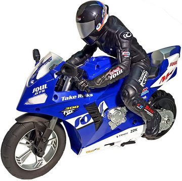 XDeer RC-Motorrad Drahtlose Fernbedienung RC Motorrad mit Sound und Licht Effekt, Driftmotorrad,Sechs-Achsen Balance Rennmotorrad/Stunt RC