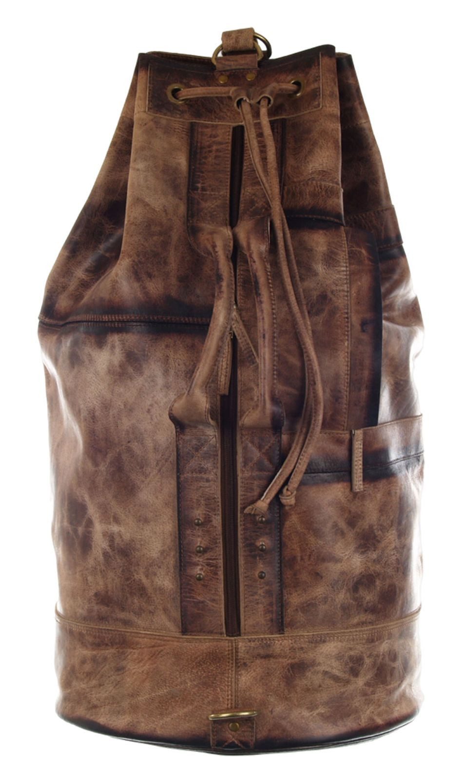 GreenLand Nature Reisetasche Sea Bag, aus echtem Leder