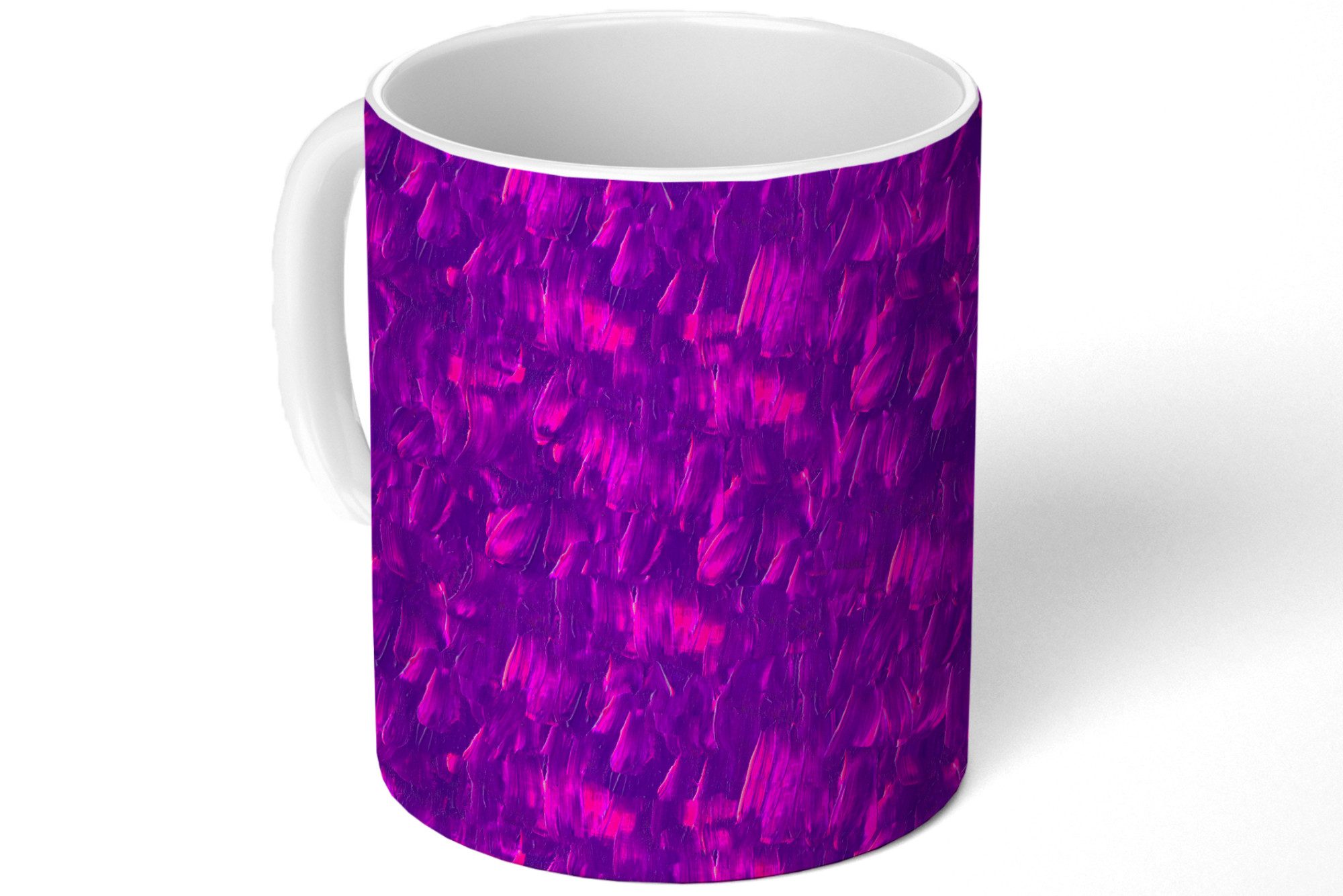 MuchoWow Tasse Öl - Farbe - Texturen - hell, 1-tlg., Keramik, Kaffeetassen, Teetasse, Becher, Kaffeebecher, Geschenk