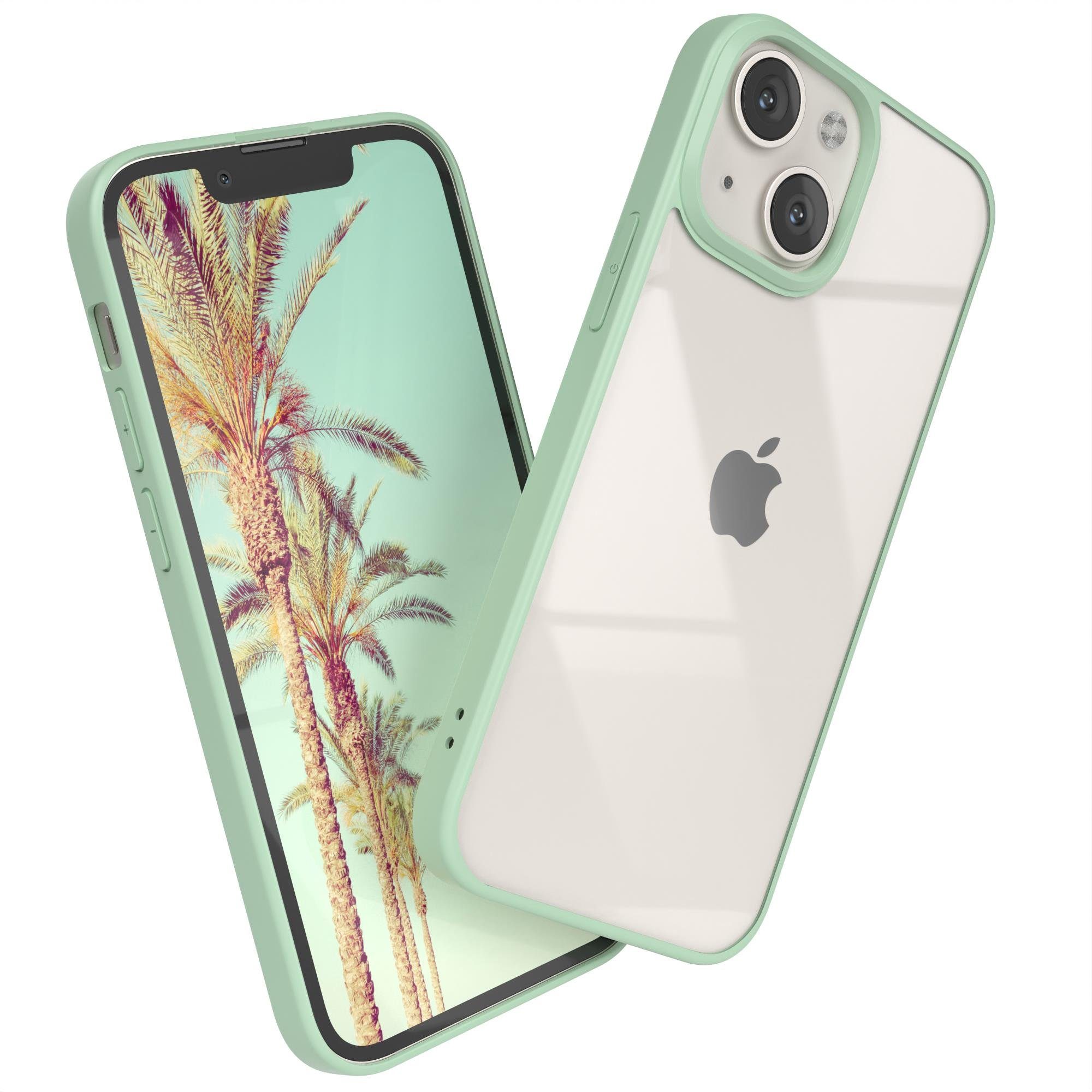 EAZY CASE Handyhülle Bumper Case für Apple iPhone 13 Mini / 12 Mini 5,4 Zoll, Schutzhülle mit Kameraschutz Slim Cover Durchsichtig kratzfest Grün