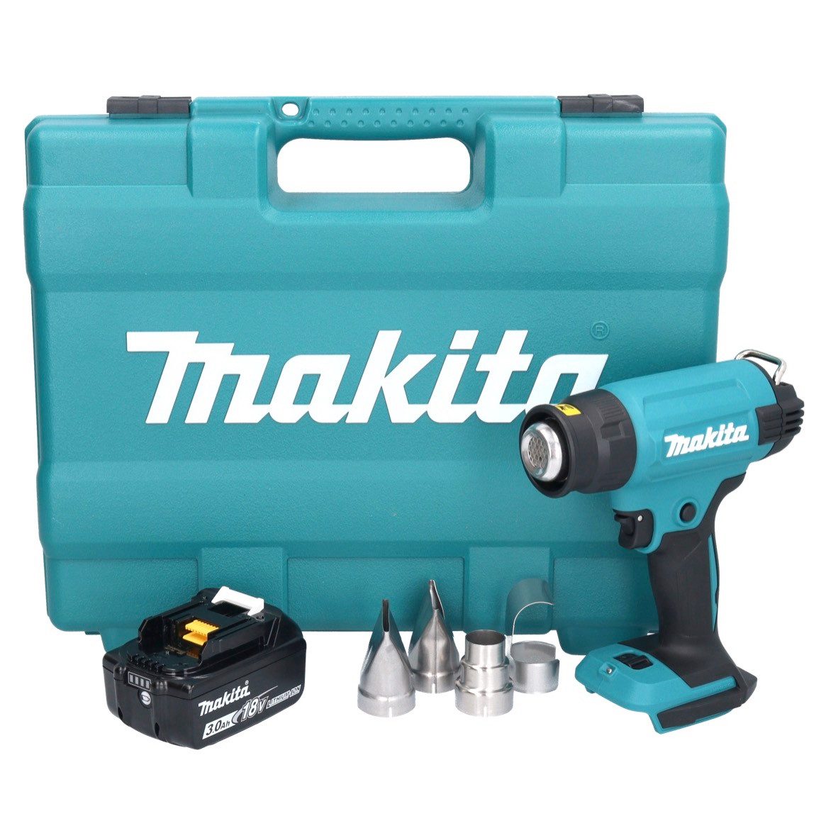 Thumbnail - Makita Heißluftgebläse DHG 181 F1K Akku Heißluftgebläse 18 V 150 - 550°C + 1x Akku 3,0 Ah +