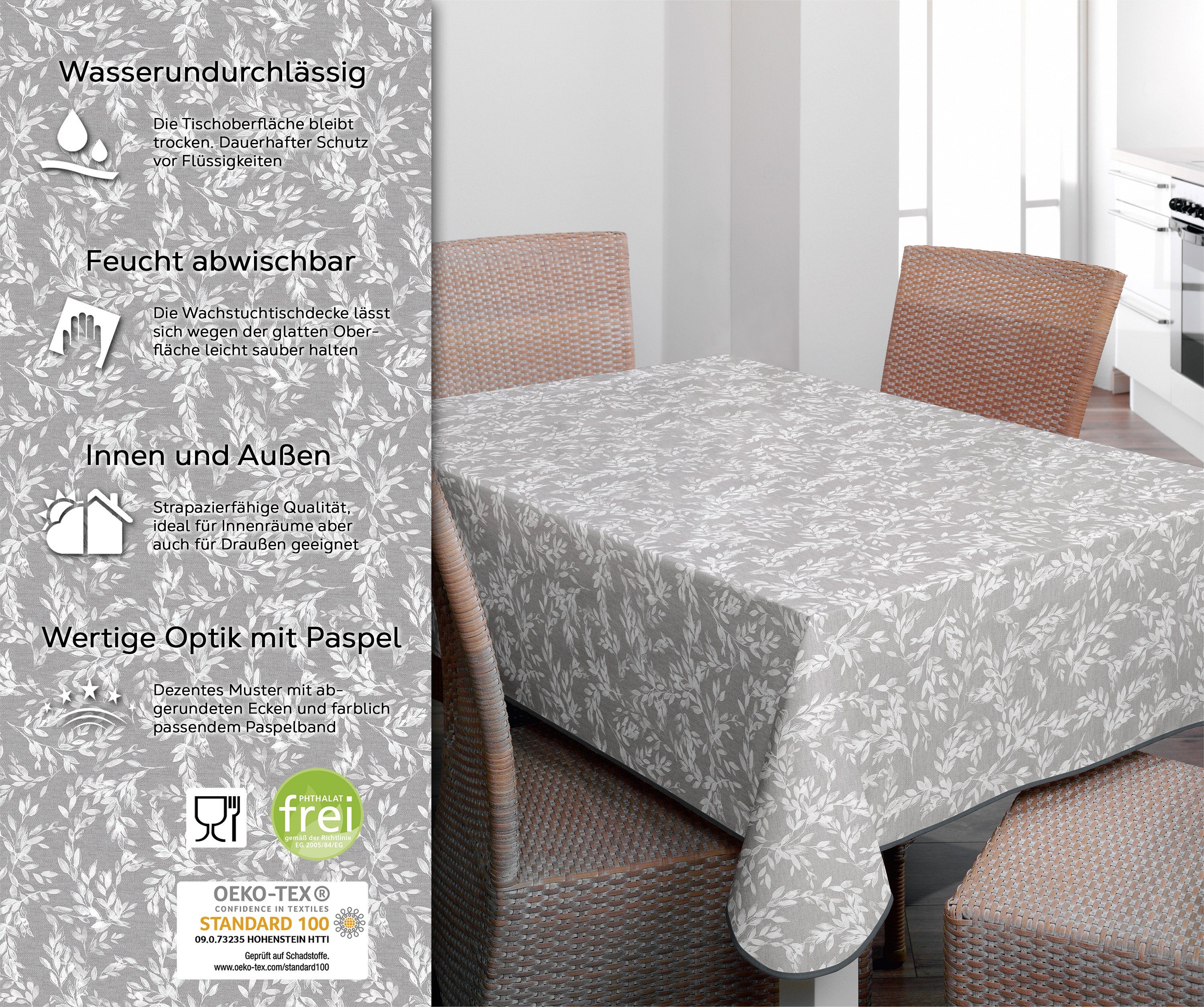 Beautex Tischdecke Wachstuch Tischdecke abwischbar rutschfest günstig online kaufen