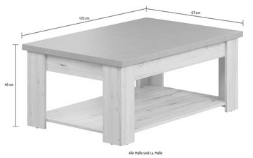 Home affaire Couchtisch Ambres (1-St), matt, Maße (BxHxT): 120x46x67 cm, Sofa Tisch rechteckig, braun