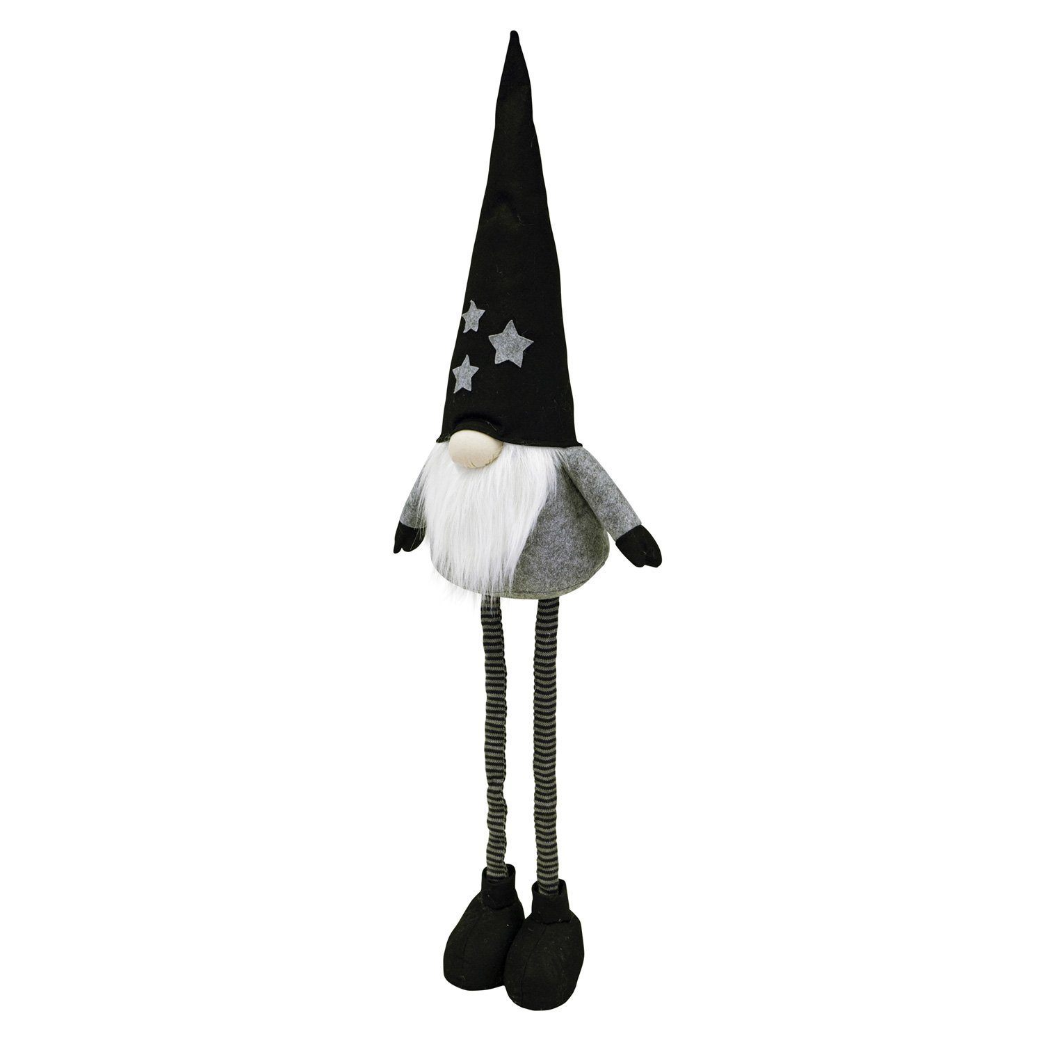 ausziehbar MARELIDA Wichtel Teleskopbeine St) Dekofigur schwarz ELRIC (1 Weihnachten Weihnachtsfigur