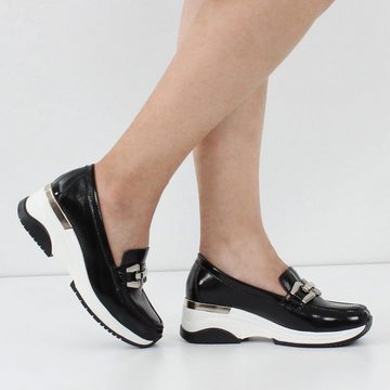 Celal Gültekin 376-20435 Black Patent Leather Casual Shoes Slipper