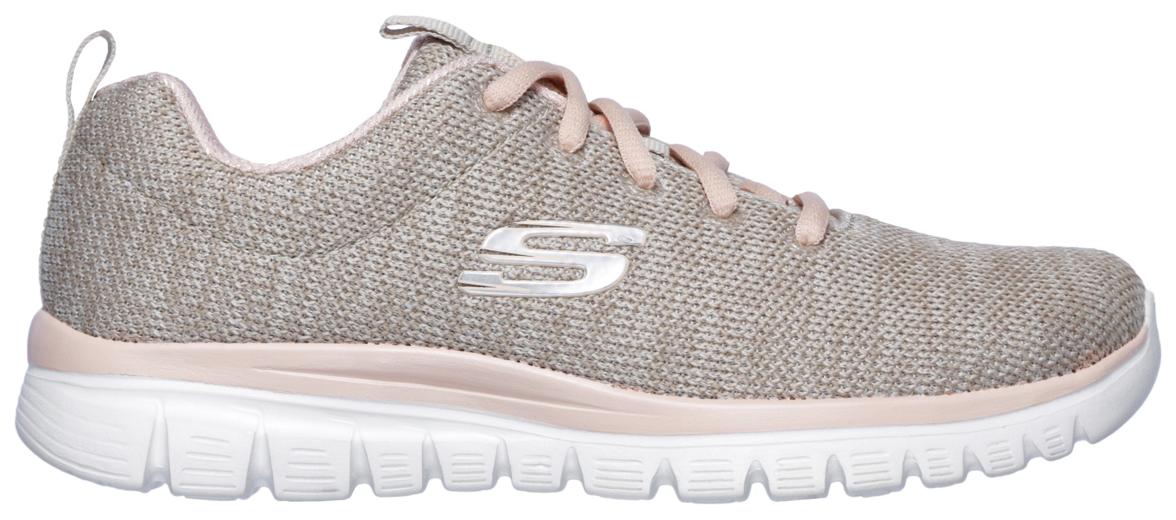 Graceful Twisted Memory mit Sneaker beige-rosa Skechers Fortune Foam -