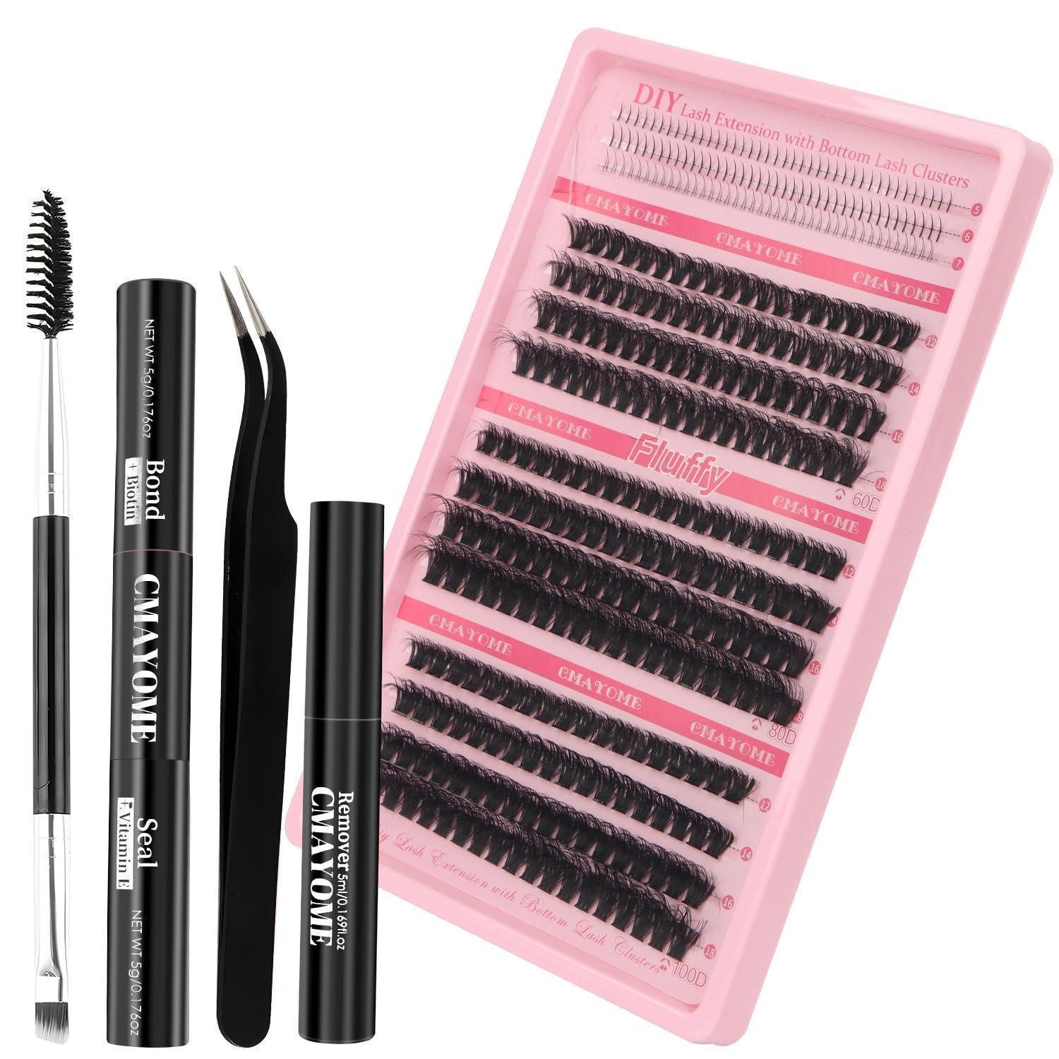 LuxusKollektion Einzelwimpern Wimpern Extensions Set 360 Stk 60D-100D 12-18mm