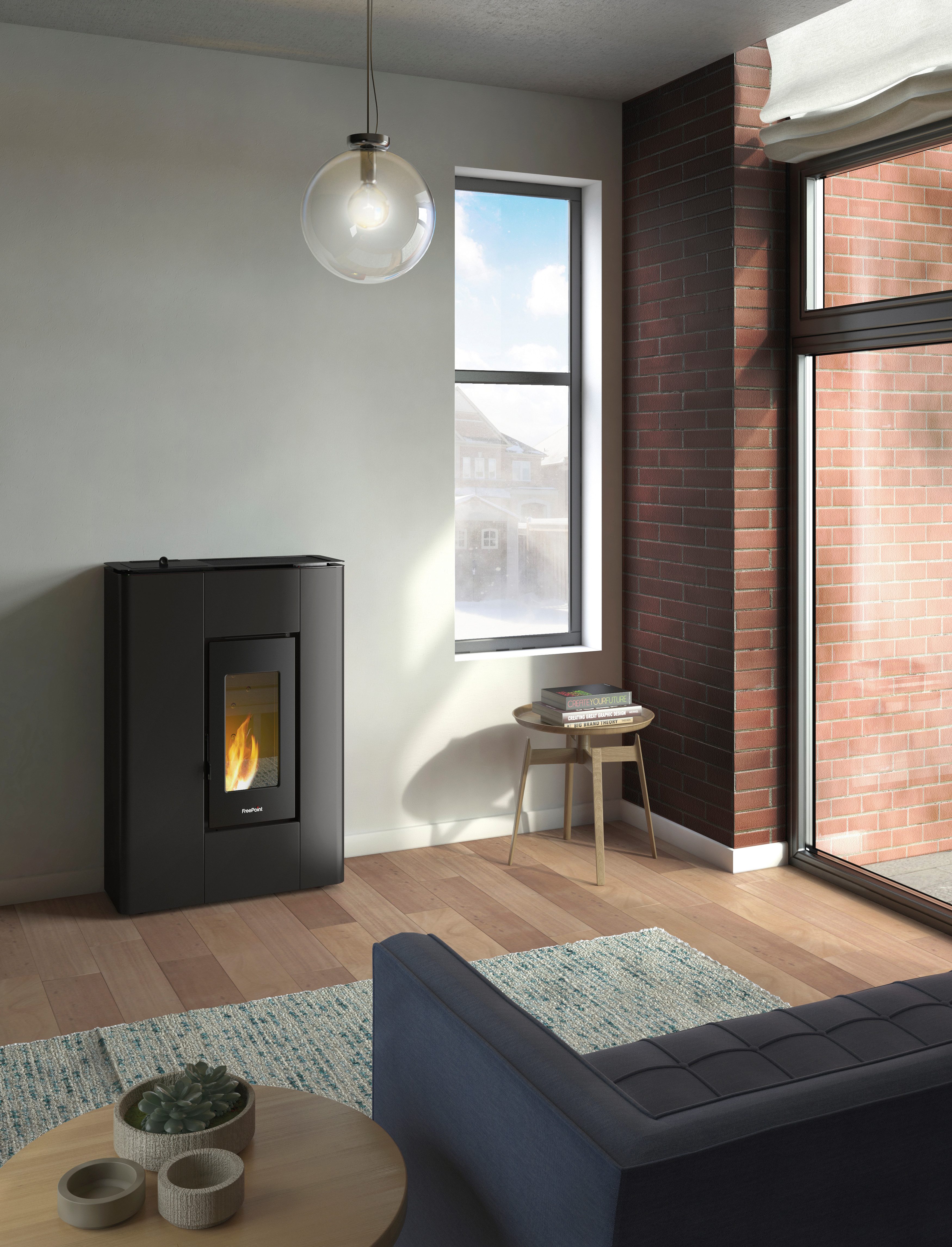 Freepoint Pelletofen »Atrium 5« Antrazit, 5,2 kW, Zeitbrand