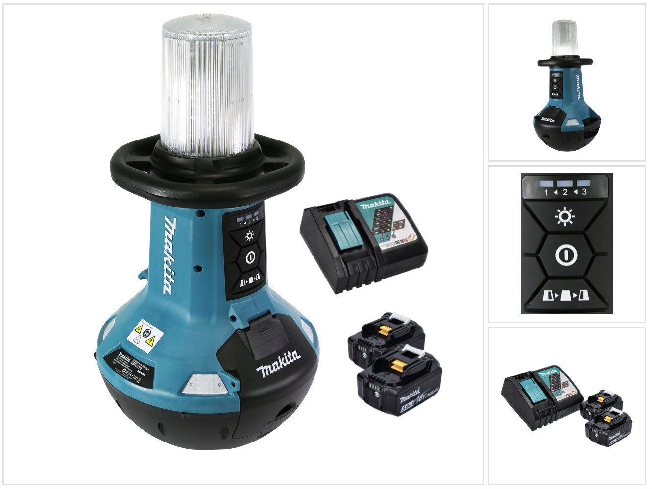 Makita Arbeitsleuchte DML 810 RF Akku LED Flächenlicht 18 / 36 V (2 x 18 V) 5500 lm IP54