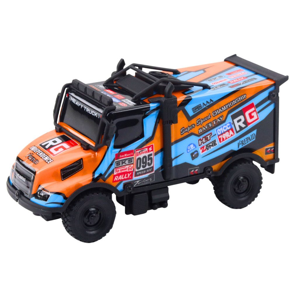 LEAN TOYS RC-Auto Rallyetruck Funkfahrzeug Spielzeugauto (Spar-Set, 1-tlg., 20 x 10 x 7 cm beleuchtet), Beleuchtete Karosserie, 2,4 GHz, Rallye-Design