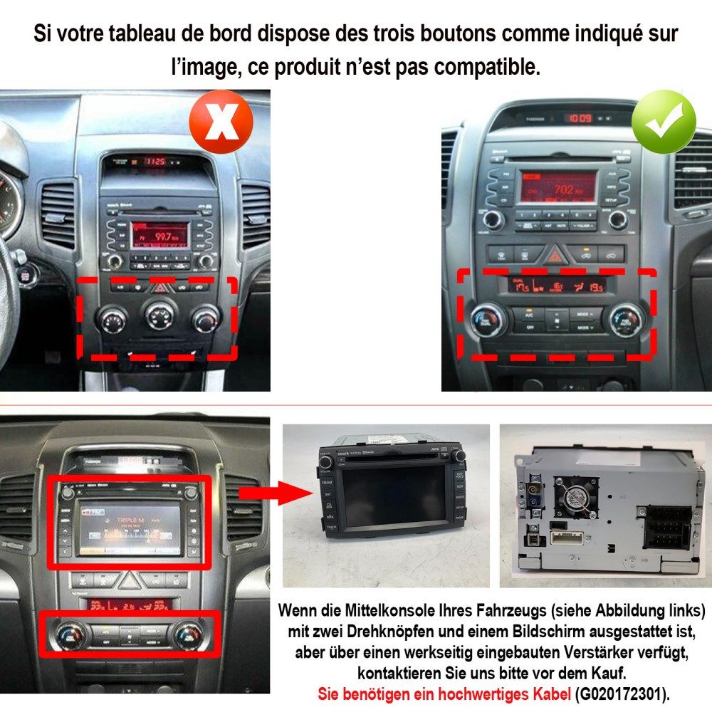 ESSGOO Für KIA Sorento II XM 2009-2013 Android 15 6+128G 4G LTE Autoradio (RDS, Digitalradio (DAB), FM, AM, Apple Carplay Android Auto 4G LTE DSP SWC)