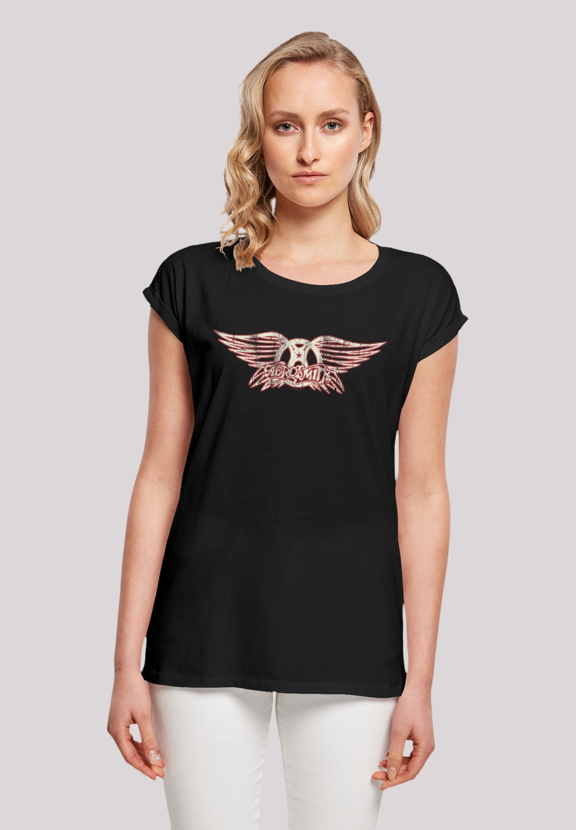 F4NT4STIC T-Shirt Logo Band Band Aerosmith Premium Rock-Musik, Rock Qualität