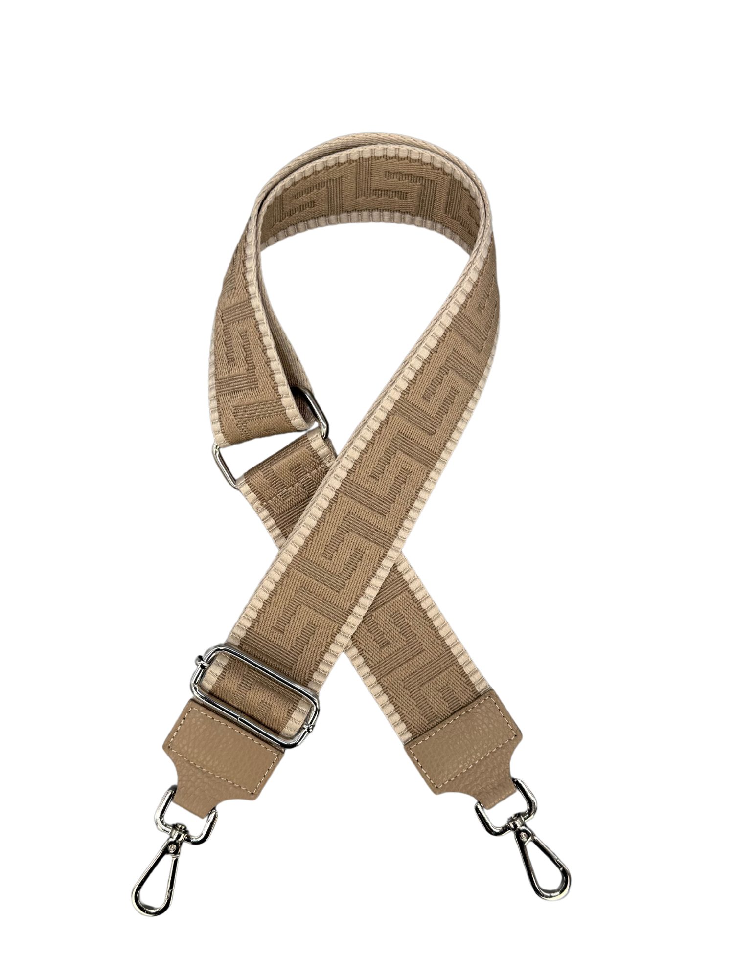 Adel Bags Schulterriemen Taschengurt Taupe, Verstellbarer Taschenriemen, 5cm Breit hergestellt in Italien