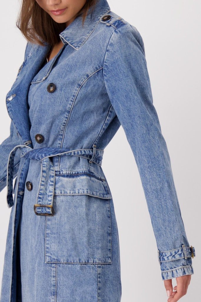 Monari Kurzarmshirt Mantel jeans günstig online kaufen