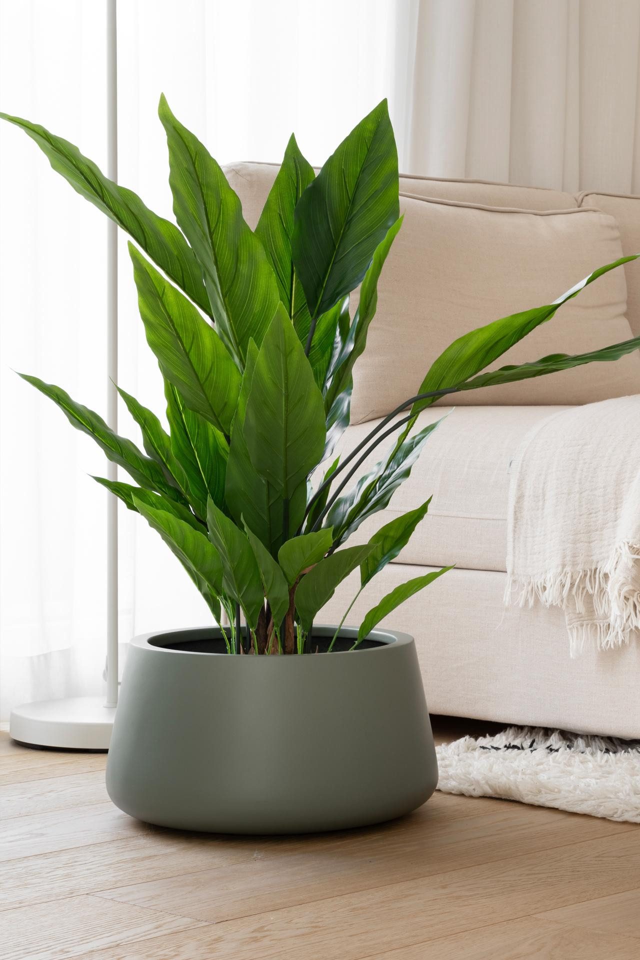VIVANNO Blumentopf Fiberglas GORDO Rund - günstig online kaufen