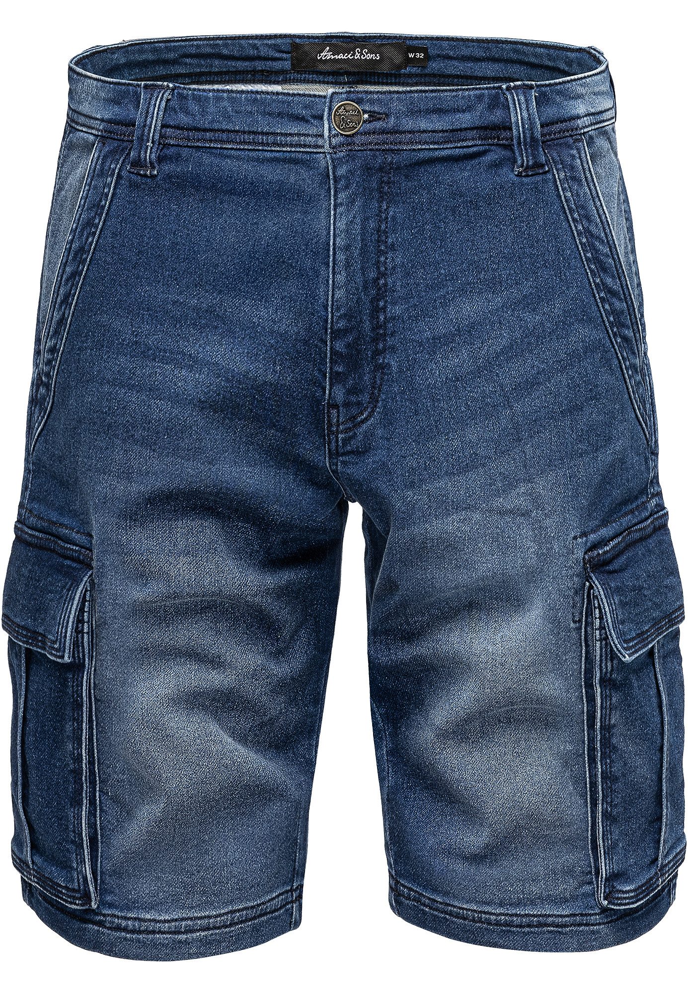 Amaci&Sons Cargoshorts FORT LEE Jeansshorts Herren Bermuda Jeans Short Hose günstig online kaufen