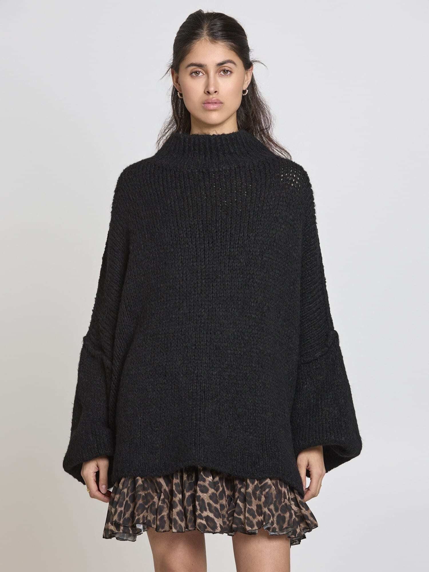 Lilavie Strickpullover Maraa One Size Oversize Grobstrickpullover mit Wolla günstig online kaufen