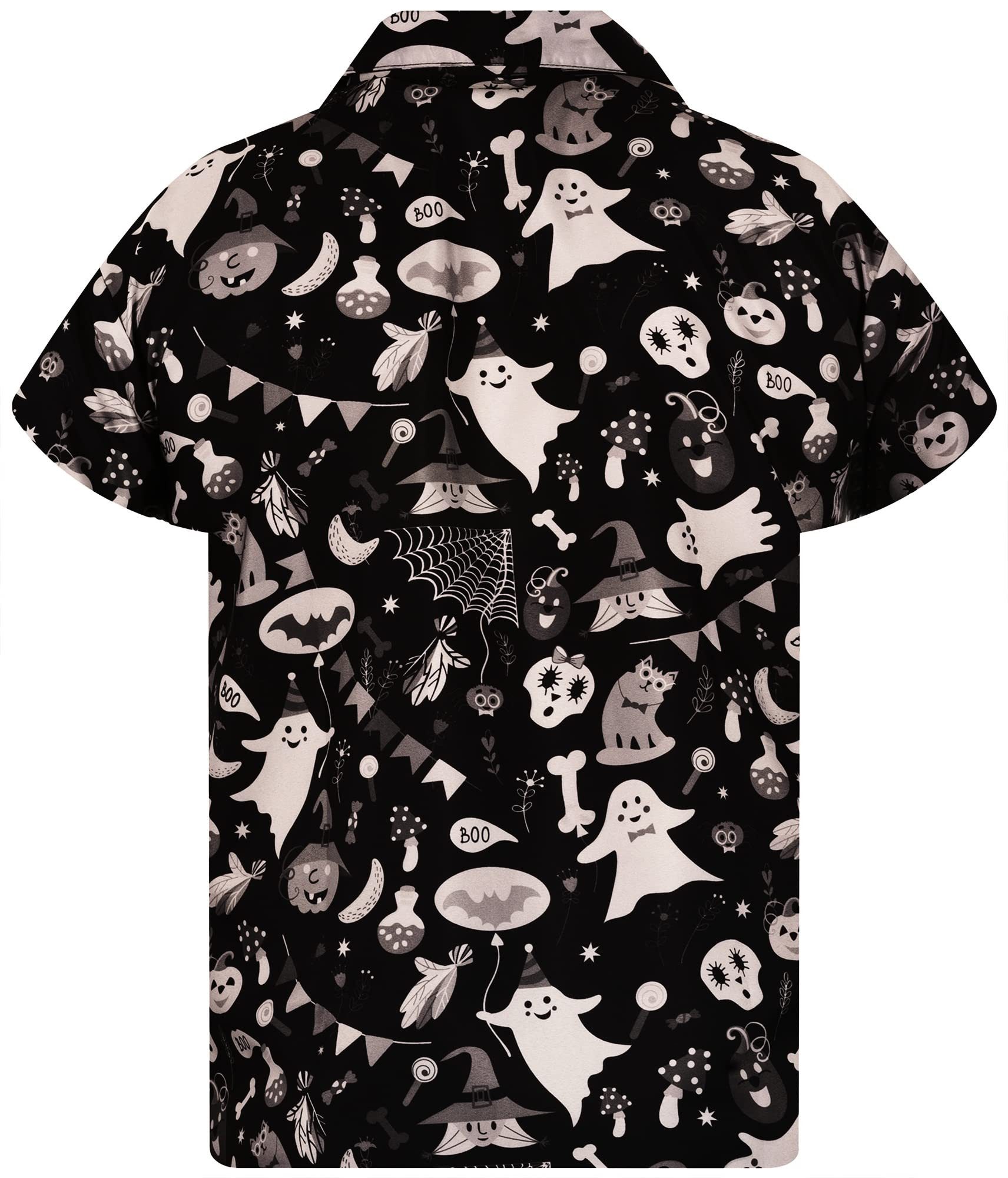 King Kameha Hawaiihemd Halloween Pumpkin Ghost Funky Hawaii-Hemd Kurzarm Fr günstig online kaufen