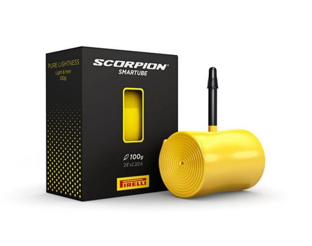 Fahrradschlauch Pirelli Schlauch Scorpion SmarTUBE 29 gelb-schwarzes Ventil - ultralei
