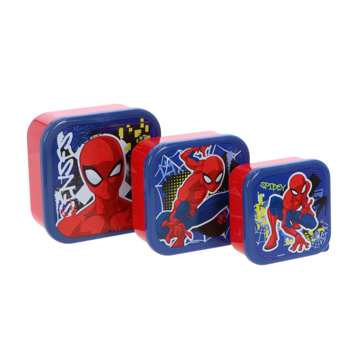 Textiel Trade B.V. Lunchbox Spiderman Kinder Lunchset – 5-teilig Brotdose Trinkflasche Besteck, Plastik – Bild 2 von 4