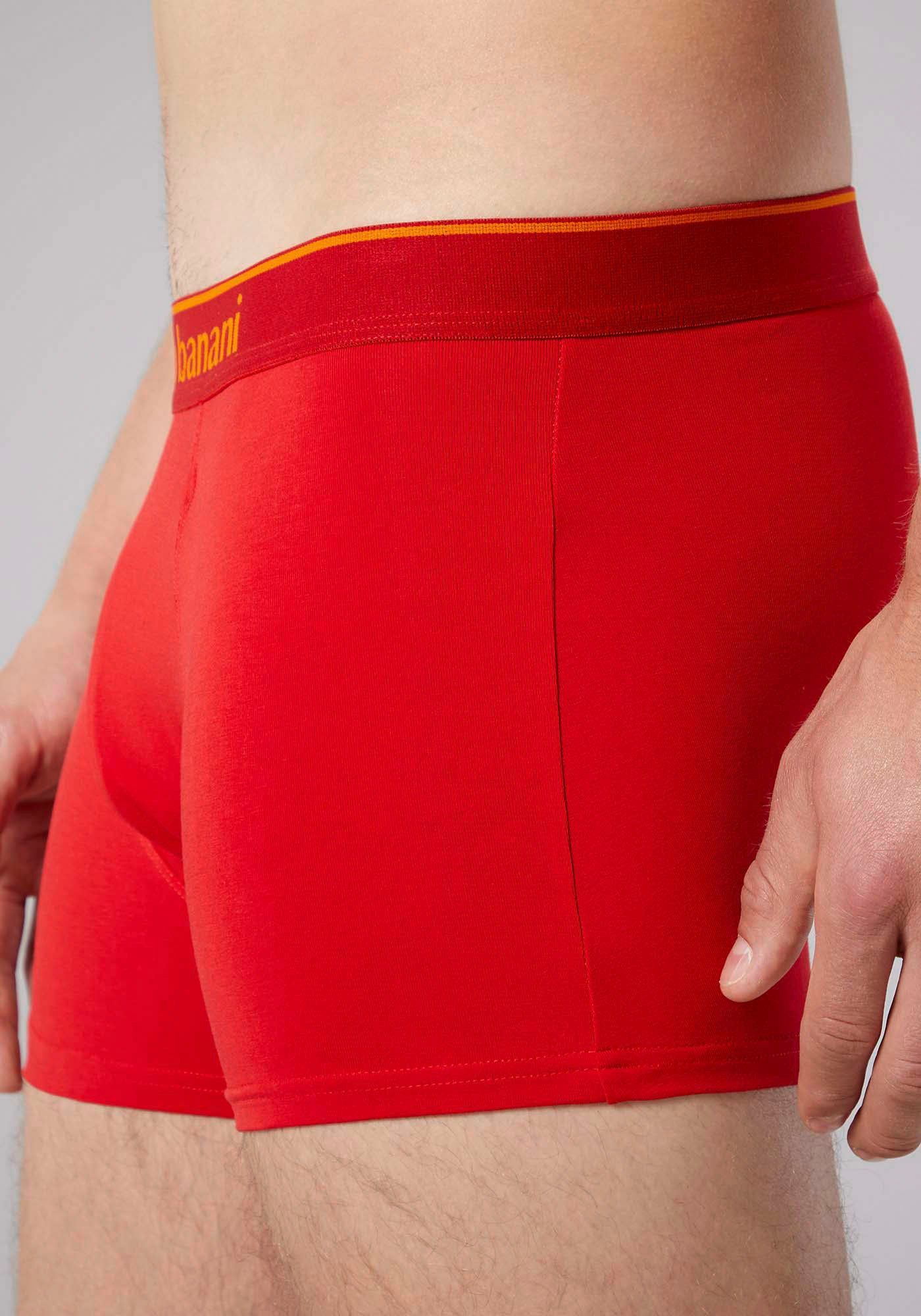 Bruno Banani Boxershorts Short 2-St) Kontrastfarbene Details 2Pack Access rot-schwarz (Packung, Quick