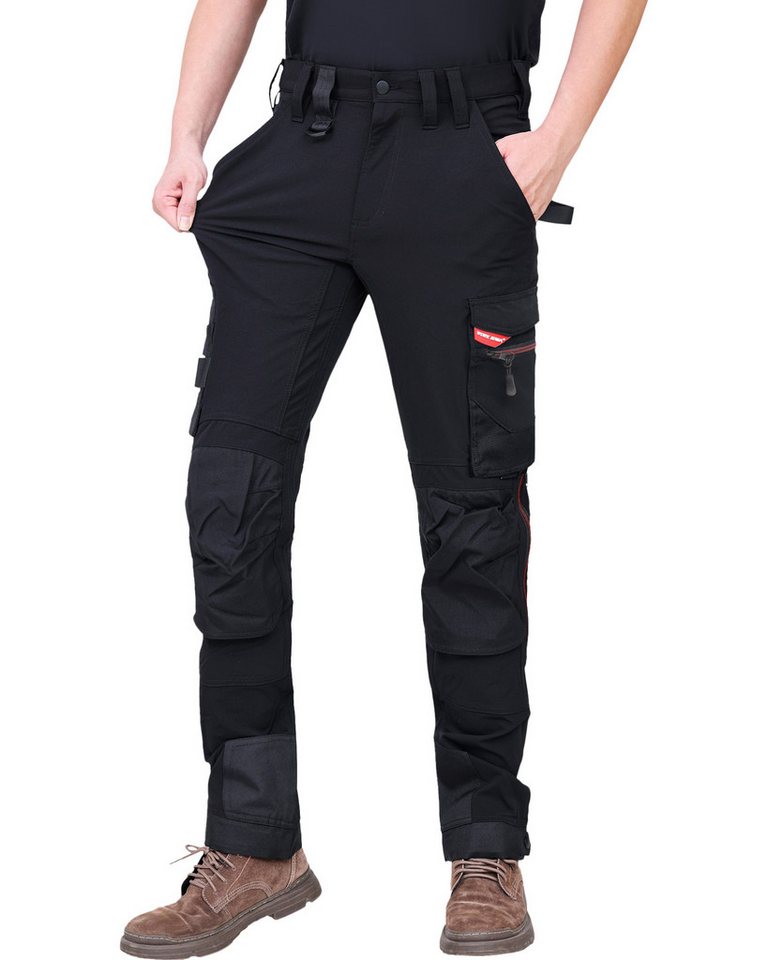 WORK IDEA Arbeitshose Herren Slim-Fit Arbeitshose, belastete Bereiche aus Cordura (1-tlg) strapazierfähige Eleganz für höchste Ansprüche