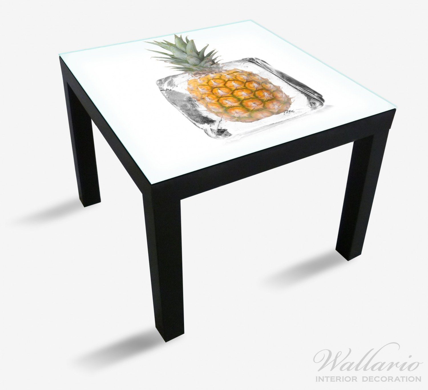 (1 Ananas Eiswürfel in geeignet Tischplatte Wallario Lack Tisch Obst St), Ikea für - Eiskaltes