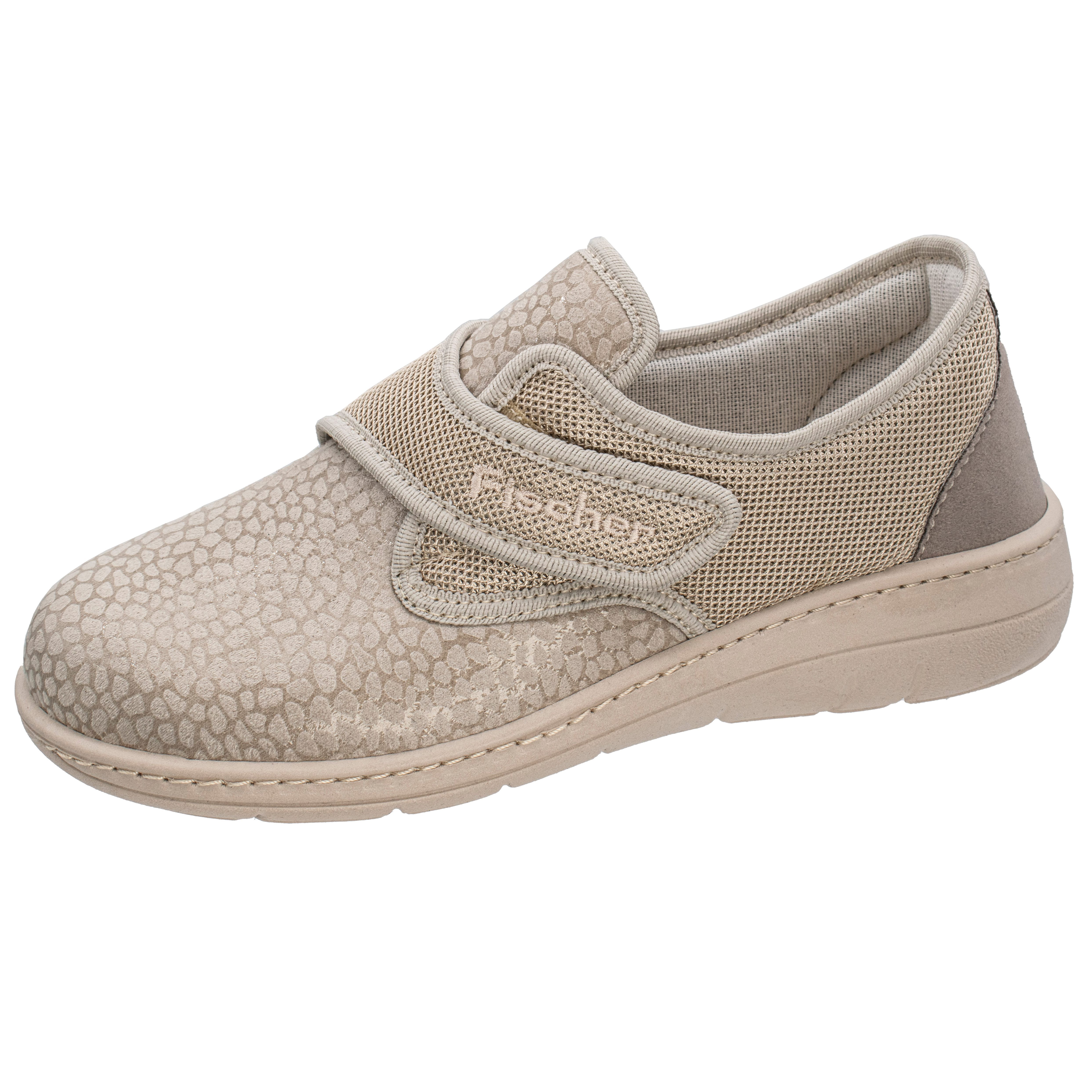 Fischer-Markenschuh Ilse Klettschuh aus Stretchmaterial, mit Textilfutter, Einlegesohle herausnehmbar