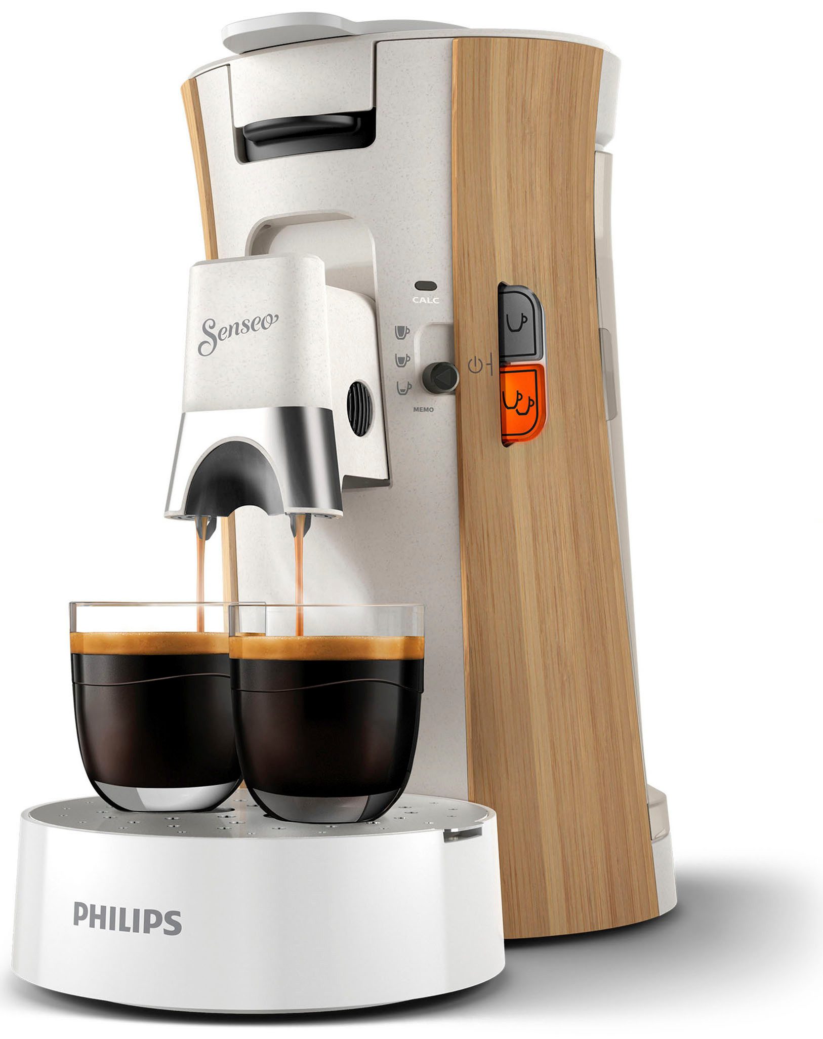 Philips Senseo Kaffeepadmaschine Select CSA240/05 Eco Conscious Collection, aus 21% rec. Plastik, Memo-Funktion