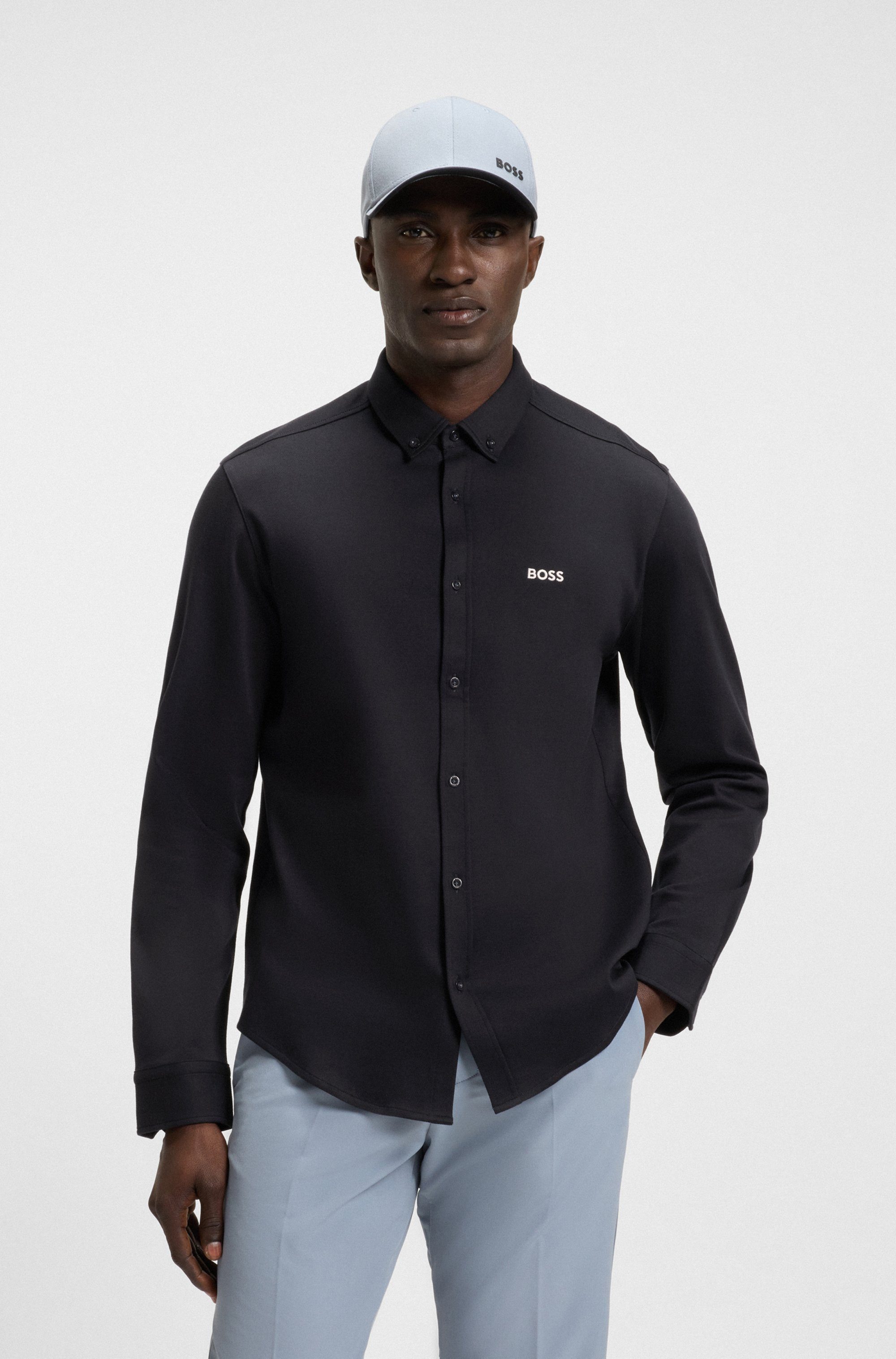 BOSS GREEN Langarmhemd B Motion L softe Baumwolle, Vier-Wege-Stretch, knitt günstig online kaufen