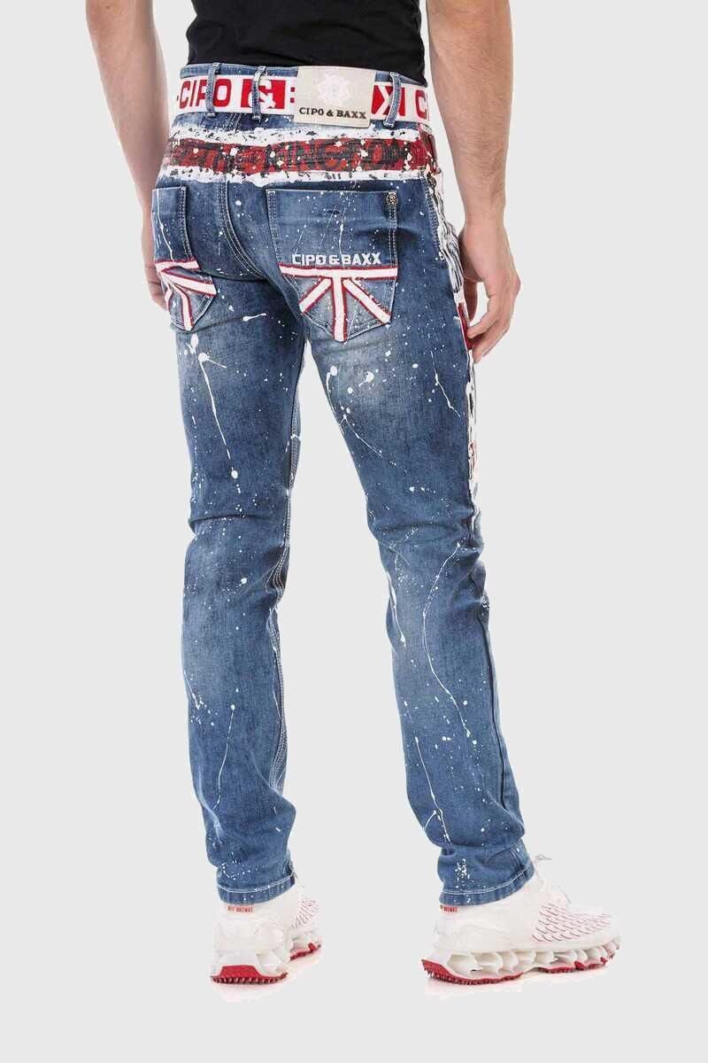 Cipo & Baxx 5-Pocket-Jeans Jeans mit coolem Print – Bild 3 von 5
