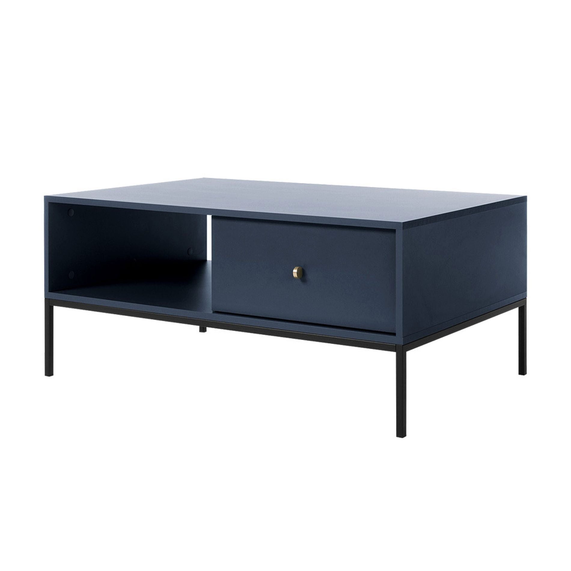 Selsey Couchtisch MONNE, Wohnzimmertisch rechteckig mit Stauraum, Vintage, 68 x 104 cm