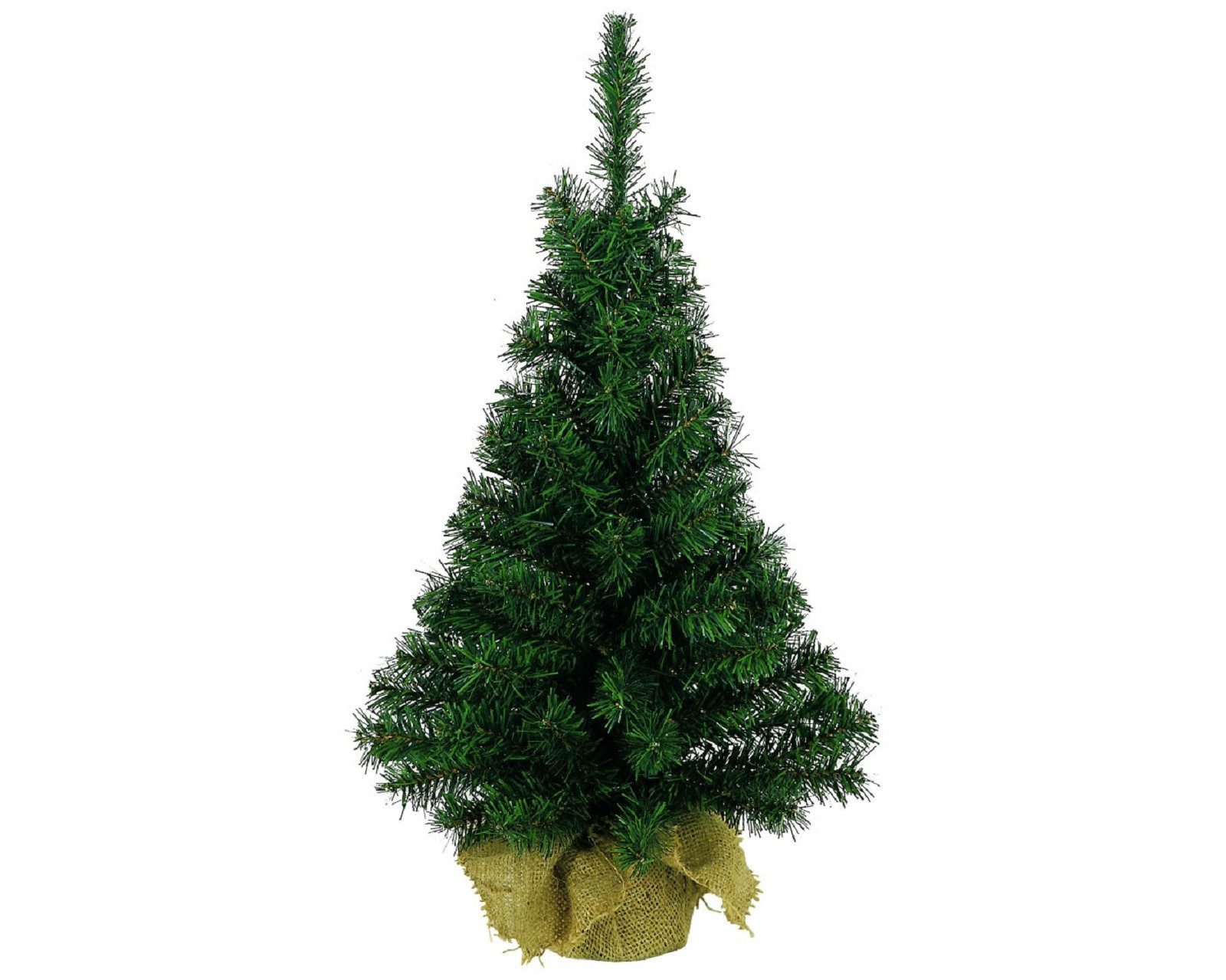 Dekobaum Tannenbaum grün im Jutesack 35cm