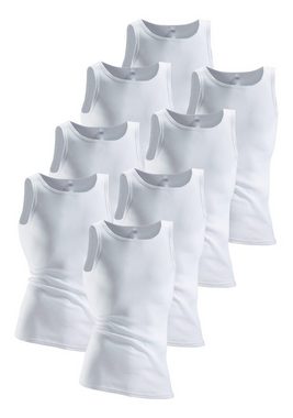 Clipper Unterhemd (8-St) aus Doppelripp, Tanktop, Unterziehshirt