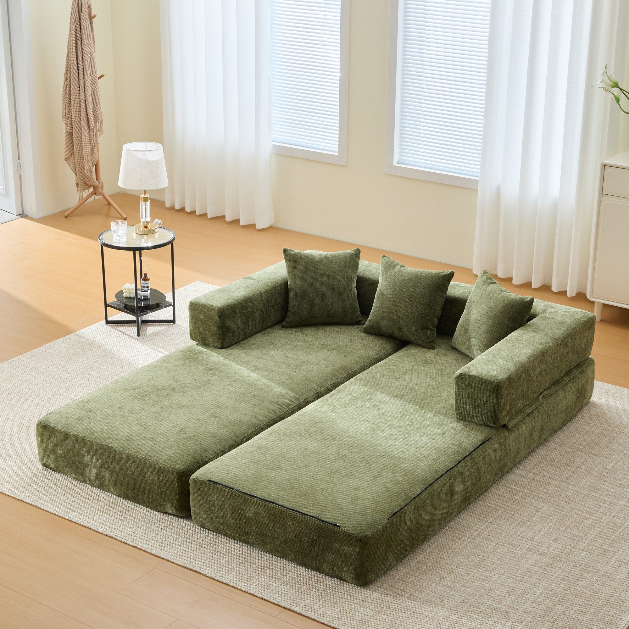 Odikalo 2-Sitzer Modulares Sofa Schlafsofa Schlafcouch Mehrfarbig, Modulare günstig online kaufen