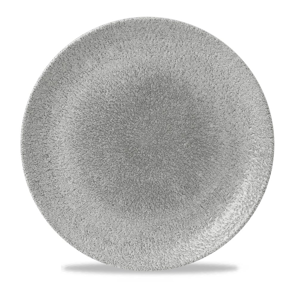 Teller Super Vitrified Studio Prints Raku Jasper Grey Flache Coup