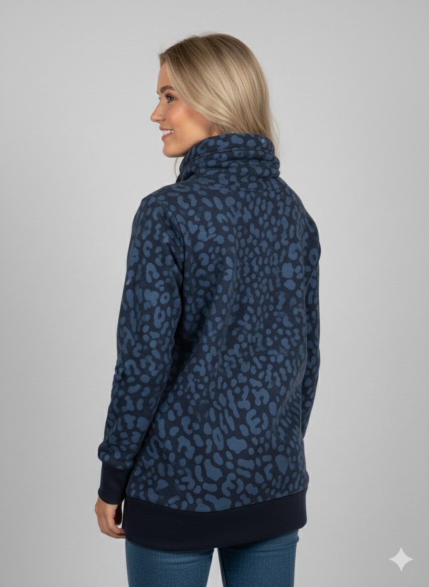Ragwear Sweatshirt NESKA LEO O mit asymmetrischem Ausschnitt, hoher Schalkragen, Langarm-Design – Bild 3 von 4